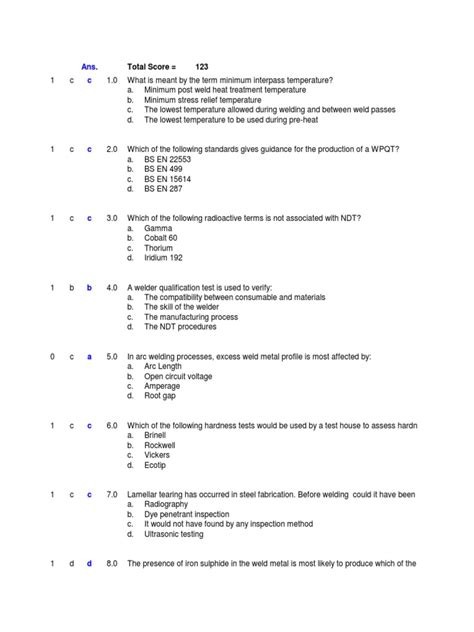 Cswip 3.1 Practice Question .